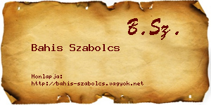 Bahis Szabolcs névjegykártya
